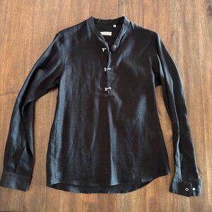 Primo Emporio Mandarin Collar Men’s Shirt in Linen